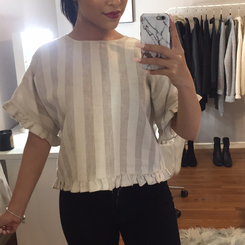 Zara khaki top (SOLD)